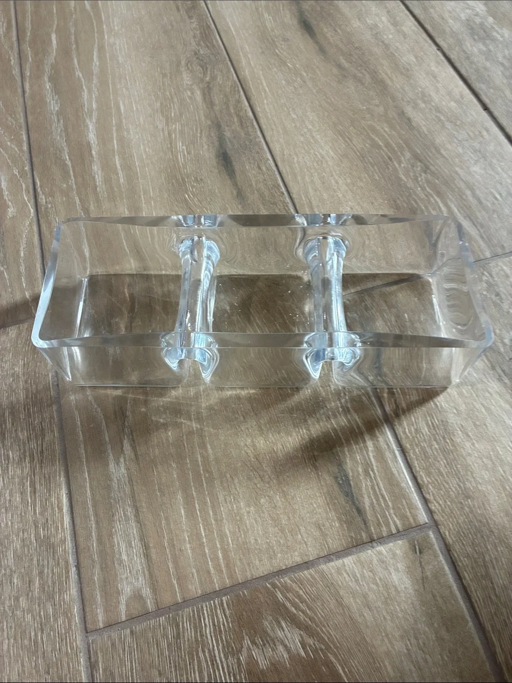 Clear Glass Triple Serving Dish